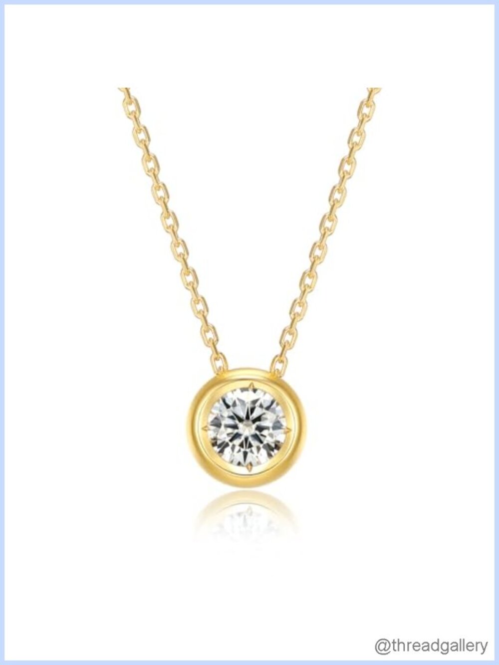 Bezel Set Moissanite Emerald Pendant Necklace 925 Sterling Silver Gold Plated